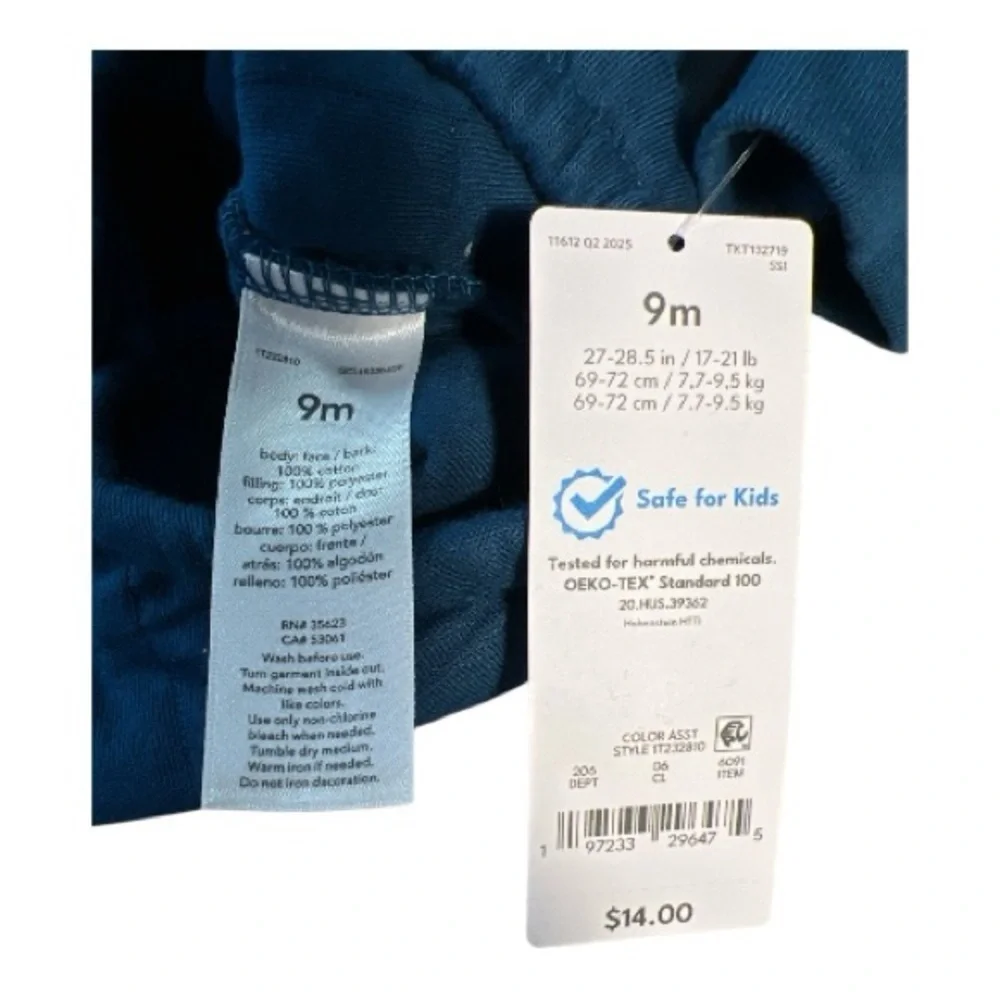 Carter's Quilted Blue Baby Romper